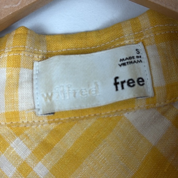 ARITZIA Wilfred Free, Linen Tie-front Blouse, Size S - Picture 2 of 7